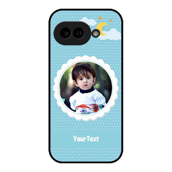 Pixel 9A 5G Custom Glass Phone Case - Violet Pattern Design
