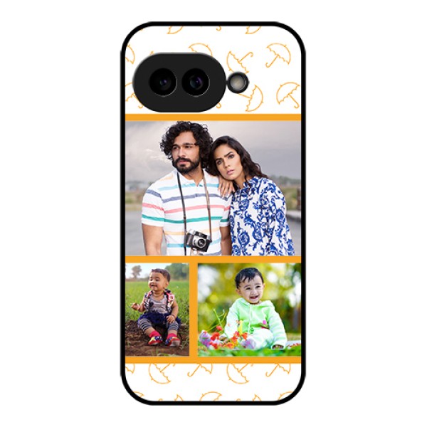 Pixel 9A 5G Custom Glass Phone Case - Yellow Pattern Design