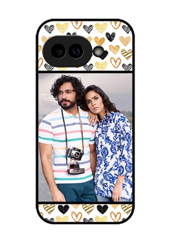 Pixel 9A 5G Custom Glass Phone Case - Love Symbol Design
