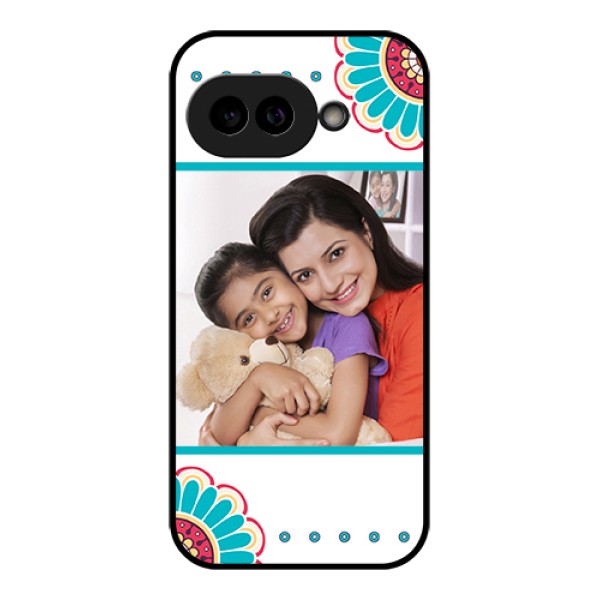 Pixel 9A 5G Custom Glass Phone Case - Flower Design
