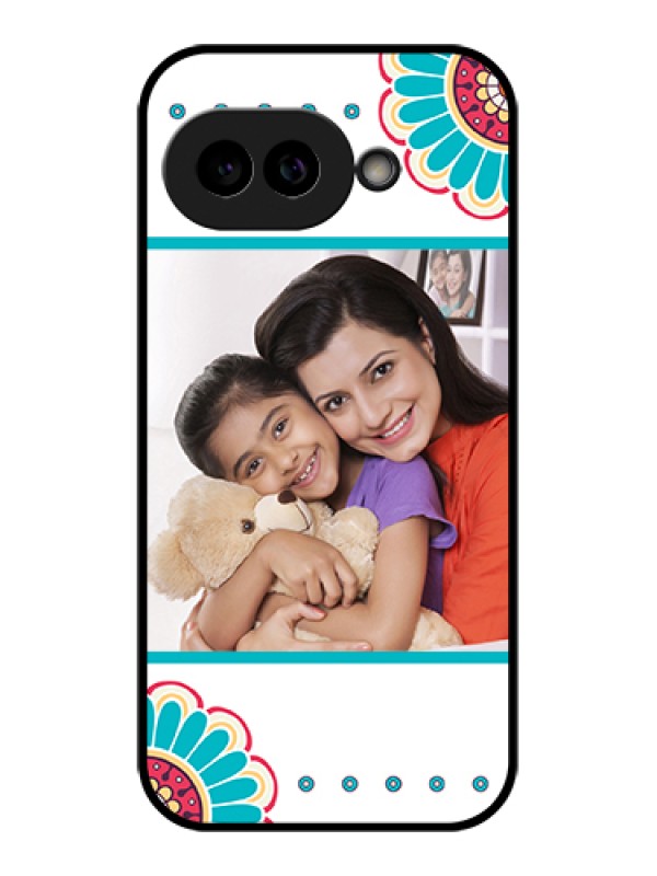 Custom Pixel 9A 5G Custom Glass Phone Case - Flower Design