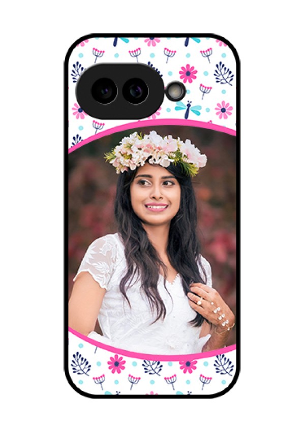 Pixel 9A 5G Custom Glass Phone Case - Colorful Flower Design