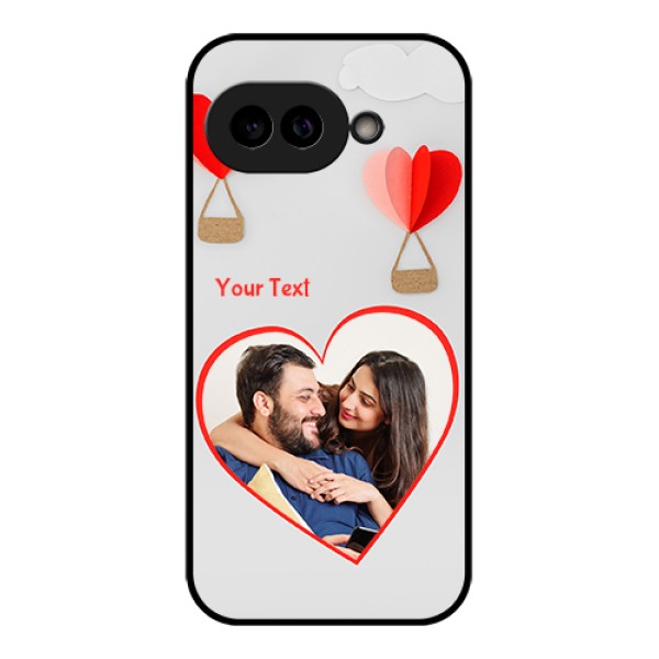 Pixel 9A 5G Custom Glass Phone Case - Parachute Love Design