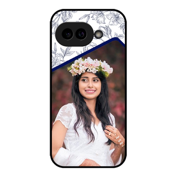 Pixel 9A 5G Custom Glass Phone Case - Classy Floral Design
