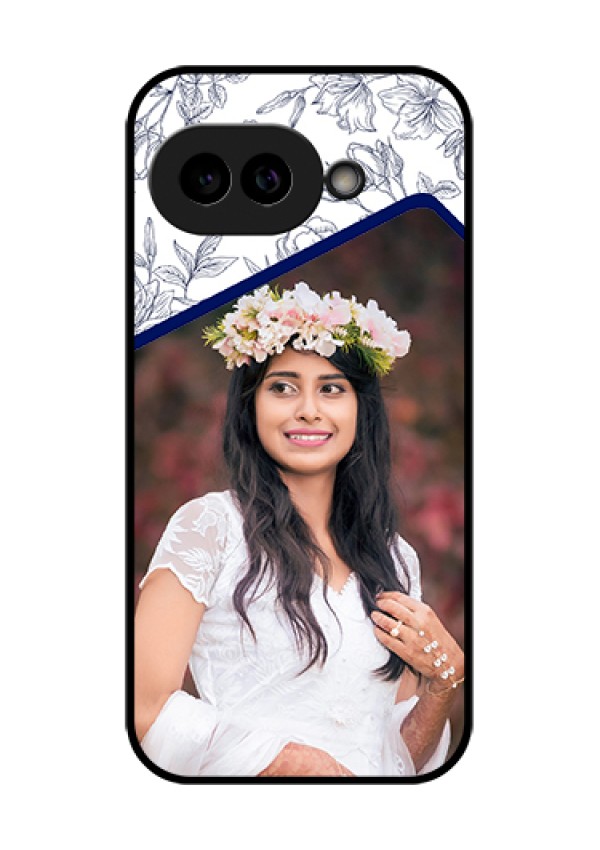 Pixel 9A 5G Custom Glass Phone Case - Classy Floral Design