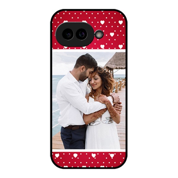 Pixel 9A 5G Custom Glass Phone Case - Hearts Mobile Case Design