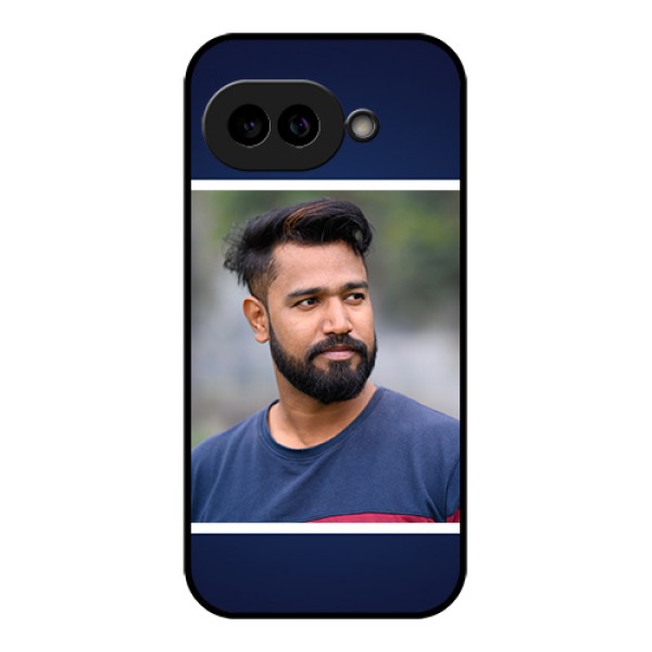 Pixel 9A 5G Custom Glass Phone Case - Simple Royal Blue Design