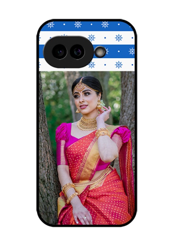 Pixel 9A 5G Custom Glass Phone Case - Snow Pattern Design