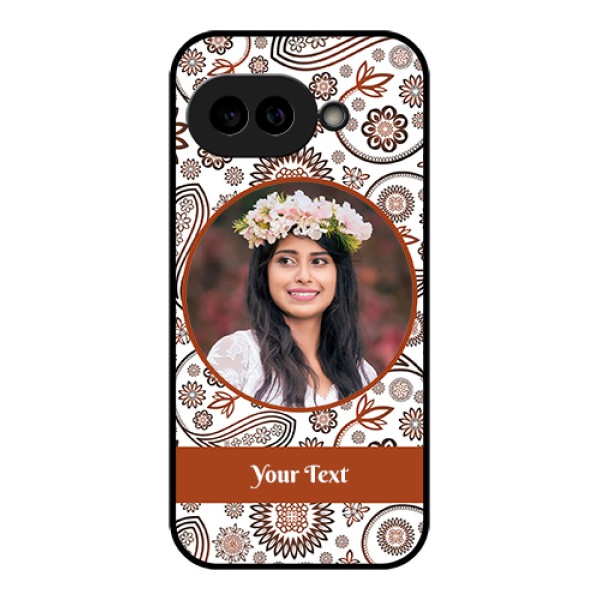 Pixel 9A 5G Custom Glass Phone Case - Abstract Flower Design