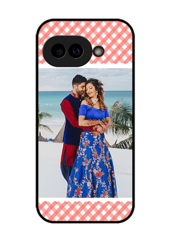 Pixel 9A 5G Custom Glass Phone Case - Pink Pattern Design