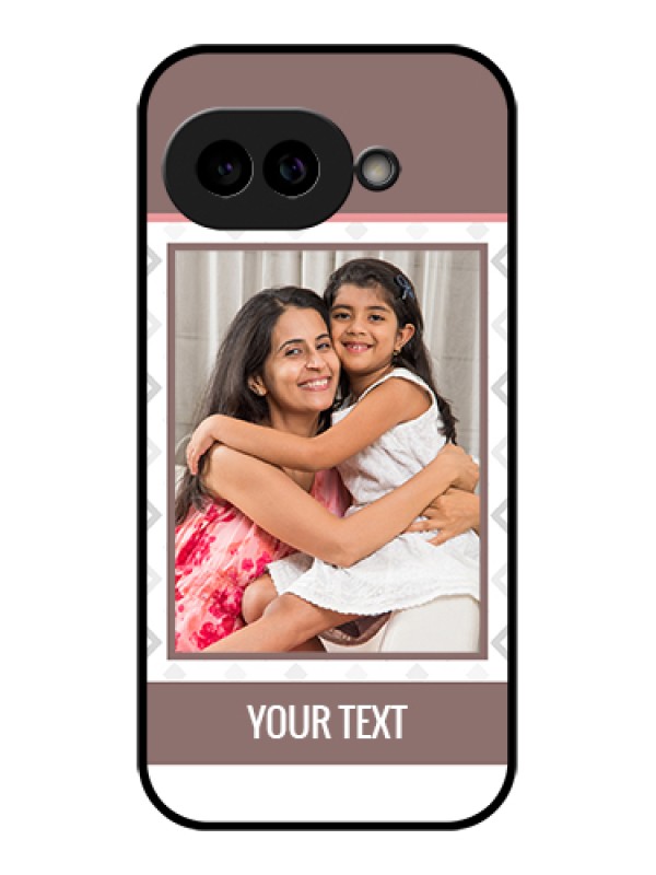 Custom Pixel 9A 5G Custom Glass Phone Case - Simple Diamond Design