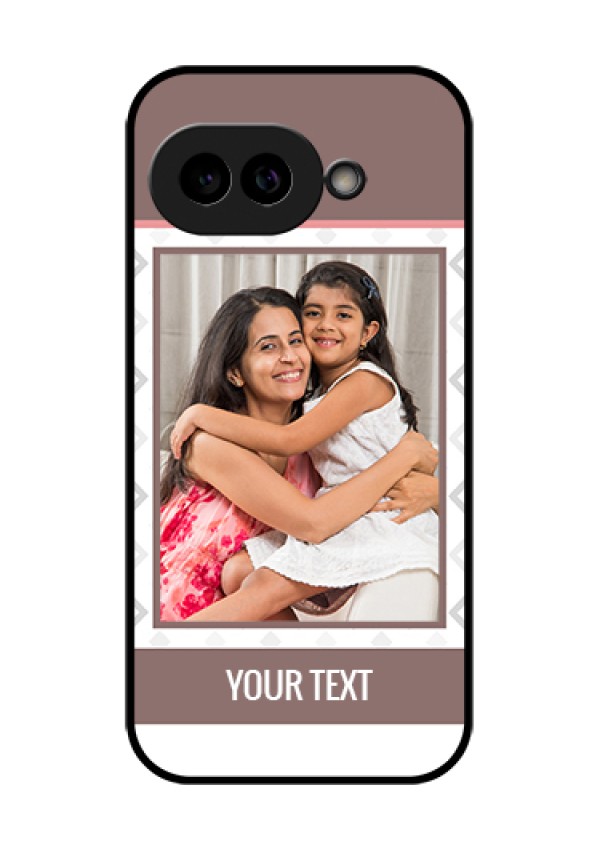 Pixel 9A 5G Custom Glass Phone Case - Simple Diamond Design