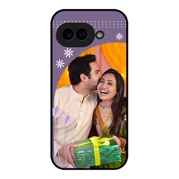 Pixel 9A 5G Custom Glass Phone Case - Lavender Flowers Design