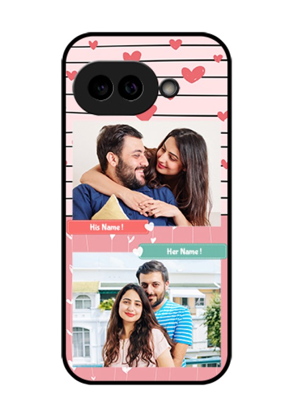 Pixel 9A 5G Custom Glass Phone Case - Photo With Heart Design