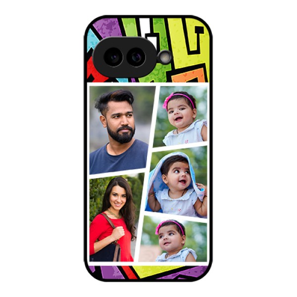 Pixel 9A 5G Custom Glass Phone Case - Graffiti Pattern Design