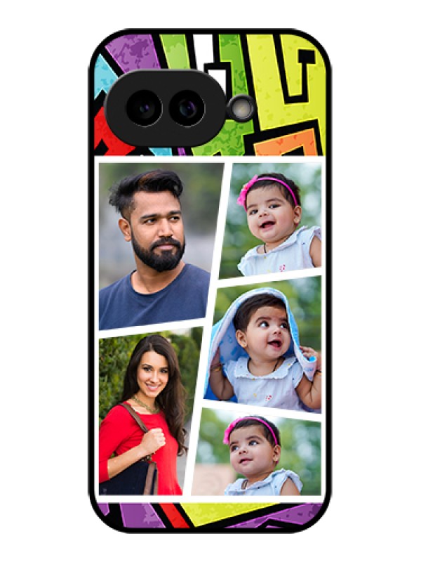 Custom Pixel 9A 5G Custom Glass Phone Case - Graffiti Pattern Design