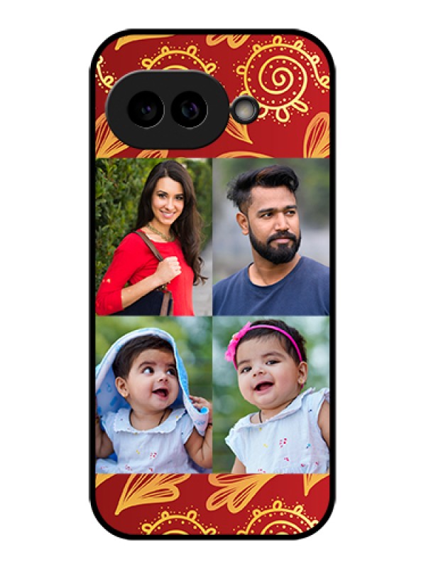 Custom Pixel 9A 5G Custom Glass Phone Case - 4 Image Traditional Design