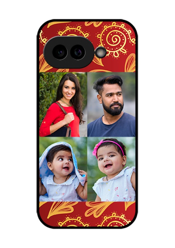 Pixel 9A 5G Custom Glass Phone Case - 4 Image Traditional Design