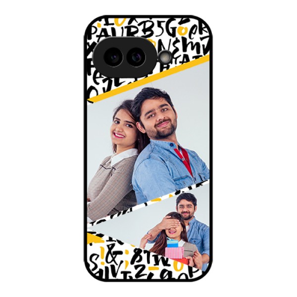 Pixel 9A 5G Custom Glass Phone Case - Letters Pattern Design