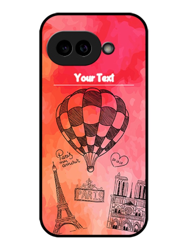 Custom Pixel 9A 5G Custom Glass Phone Case - Paris Theme Design
