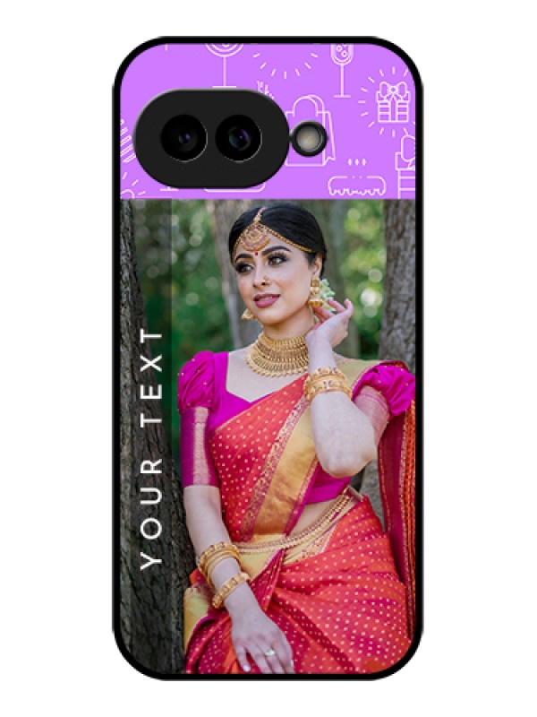 Custom Pixel 9A 5G Custom Glass Phone Case - Birthday Icons Design