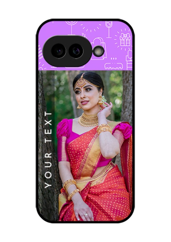 Pixel 9A 5G Custom Glass Phone Case - Birthday Icons Design