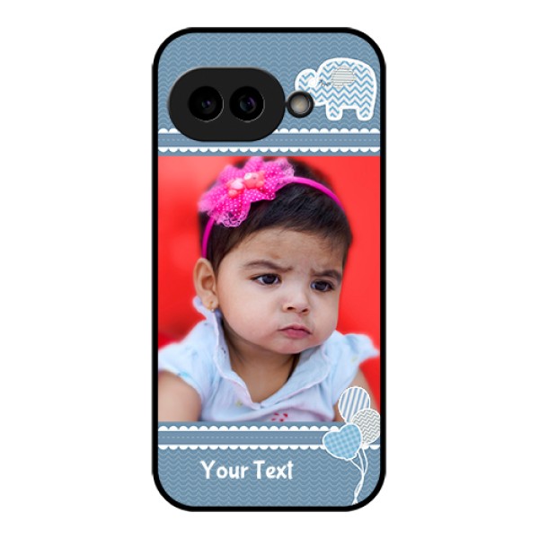Pixel 9A 5G Custom Glass Phone Case - With Kids Pattern Design