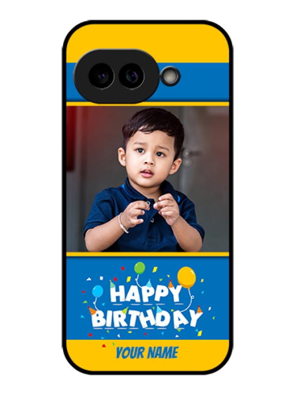 Custom Pixel 9A 5G Custom Glass Phone Case - Birthday Wishes Design