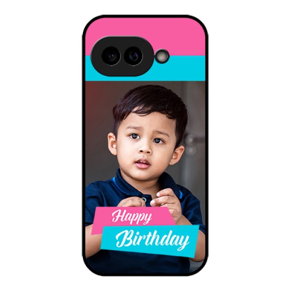 Pixel 9A 5G Custom Glass Phone Case - Image Holder With 2 Color Design