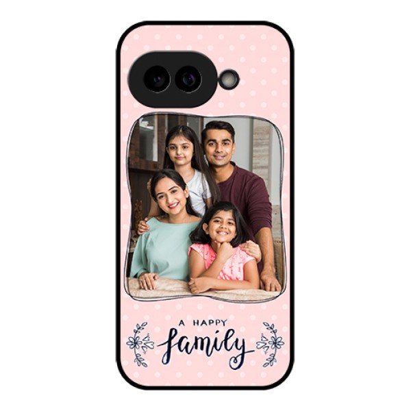 Pixel 9A 5G Custom Glass Phone Case - Family With Dots Design