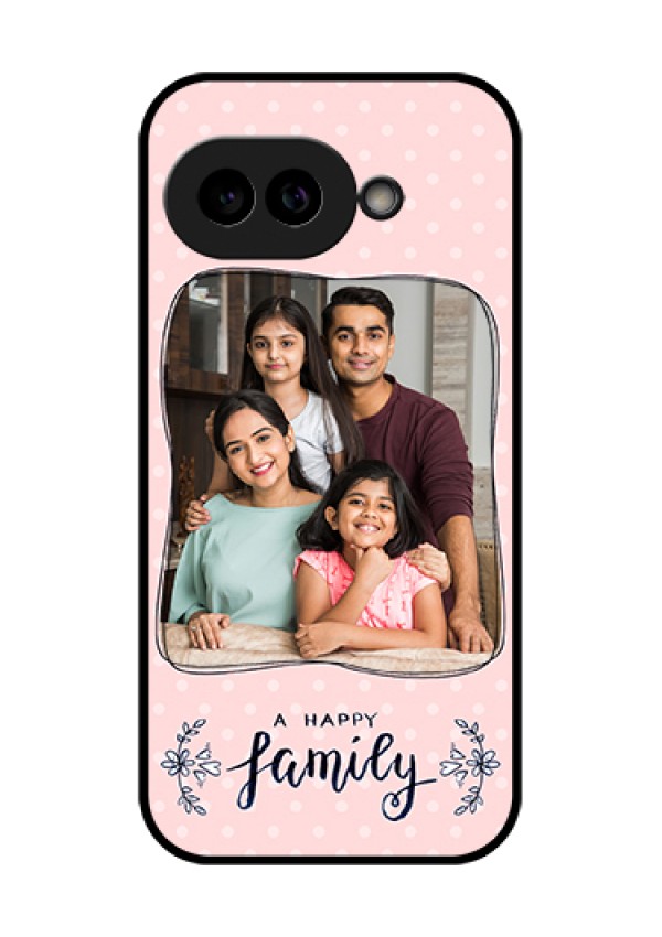 Pixel 9A 5G Custom Glass Phone Case - Family With Dots Design
