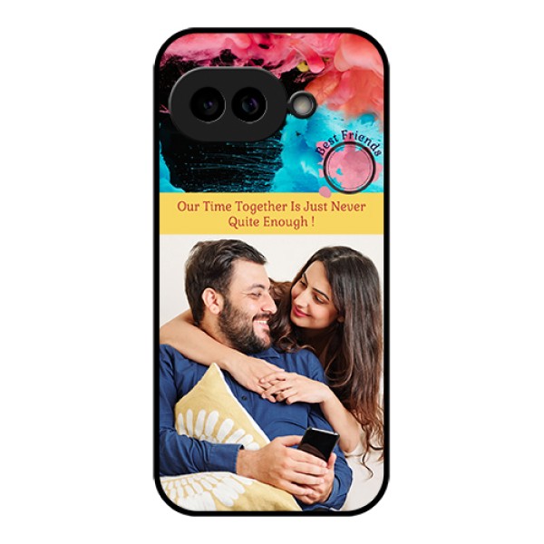 Pixel 9A 5G Custom Glass Phone Case - Quote With Acrylic Painting Design