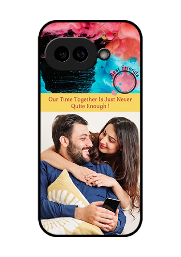Pixel 9A 5G Custom Glass Phone Case - Quote With Acrylic Painting Design