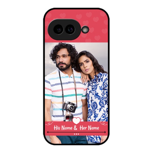 Pixel 9A 5G Custom Glass Phone Case - Simple Love Design