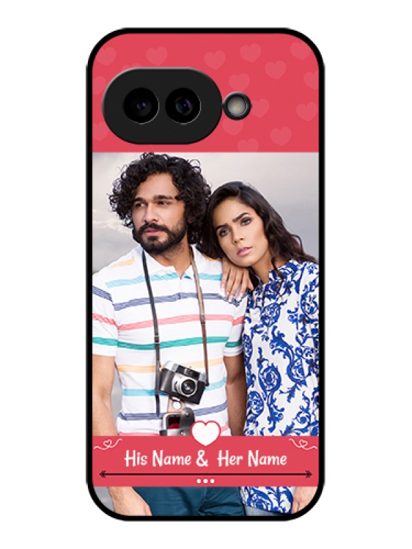 Custom Pixel 9A 5G Custom Glass Phone Case - Simple Love Design