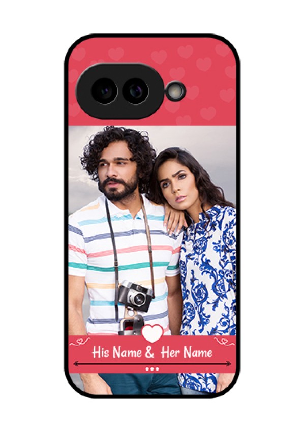 Pixel 9A 5G Custom Glass Phone Case - Simple Love Design