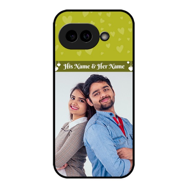 Pixel 9A 5G Custom Glass Phone Case - You & Me Heart Design