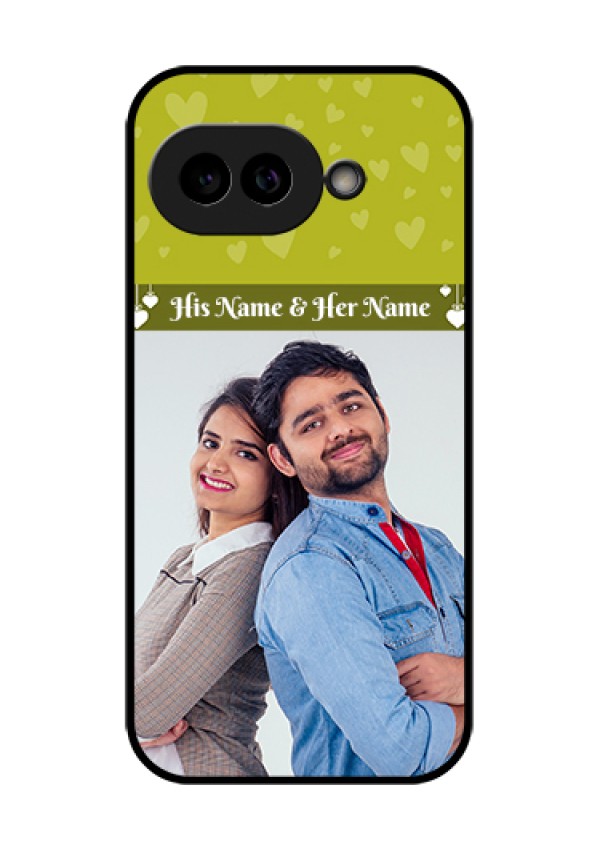 Pixel 9A 5G Custom Glass Phone Case - You & Me Heart Design