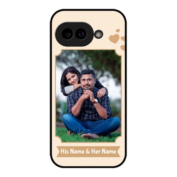 Pixel 9A 5G Custom Glass Phone Case - With Confetti Love Design