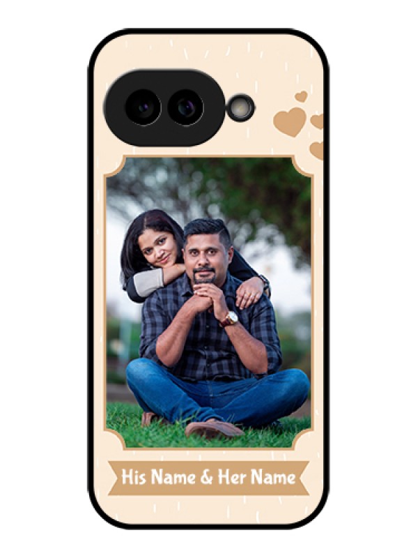 Custom Pixel 9A 5G Custom Glass Phone Case - With Confetti Love Design