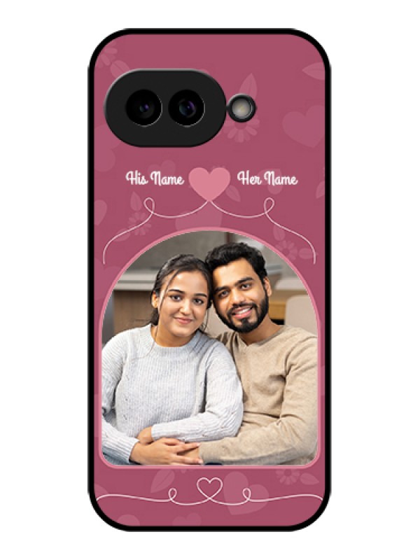 Custom Pixel 9A 5G Custom Glass Phone Case - Love Floral Design