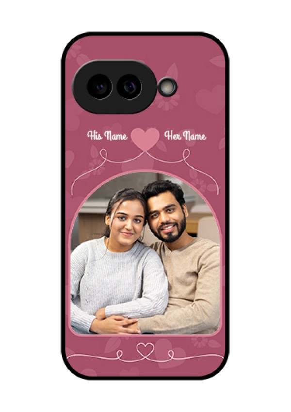 Pixel 9A 5G Custom Glass Phone Case - Love Floral Design
