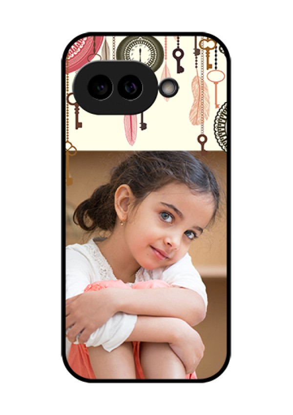 Pixel 9A 5G Custom Glass Phone Case - Boho Style Design