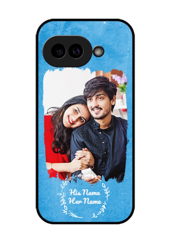 Google Pixel 9A 5G Custom Glass Phone Case - Blue Color Vintage Design