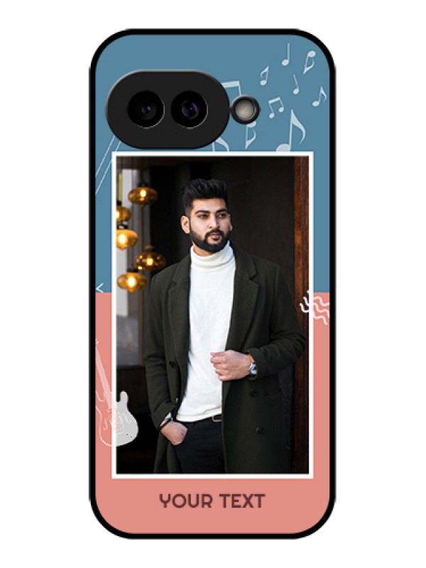 Custom Pixel 9A 5G Custom Glass Phone Case - With Color Musical Note Design