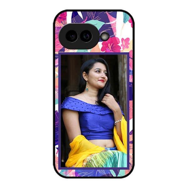 Pixel 9A 5G Custom Glass Phone Case - Abstract Floral Design