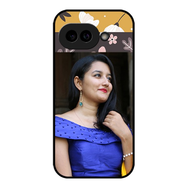 Pixel 9A 5G Custom Glass Phone Case - Stylish Floral Design