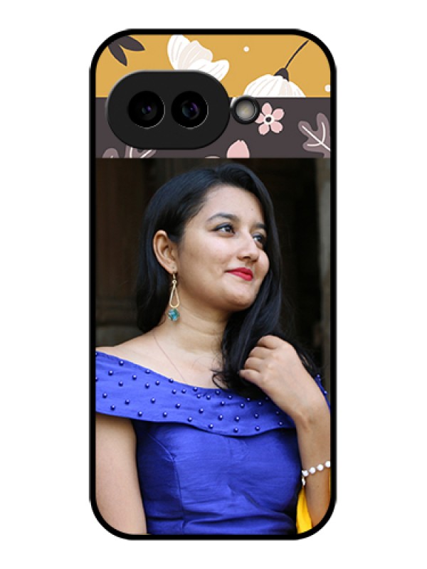 Custom Pixel 9A 5G Custom Glass Phone Case - Stylish Floral Design