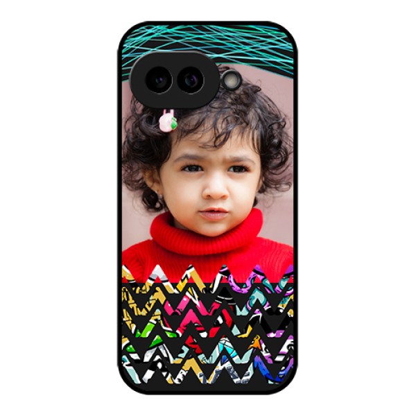 Pixel 9A 5G Custom Glass Phone Case - Neon Abstract Design