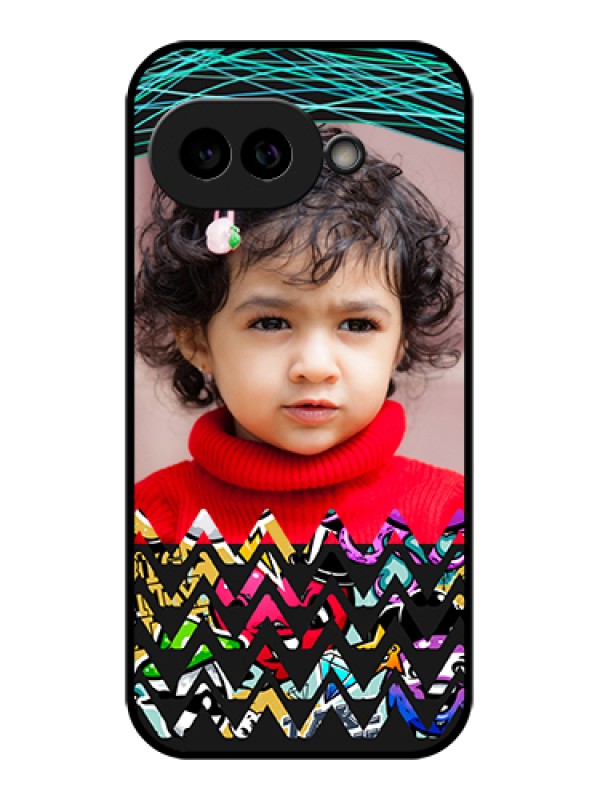 Custom Pixel 9A 5G Custom Glass Phone Case - Neon Abstract Design